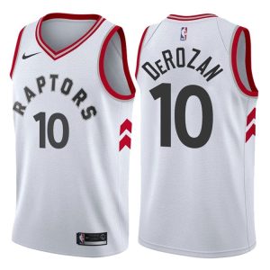 2017-18 DeMar DeRozan Toronto Raptors # 10 Association Maillot de basket-ball blanc 40784
