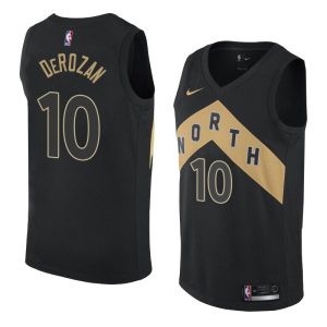 2017-18 DeMar DeRozan Toronto Raptors # 10 City Maillot de basket-ball noir 40792