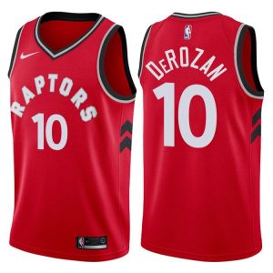 2017-18 DeMar DeRozan Toronto Raptors # 10 Icon Maillot de basket-ball rouge 40776