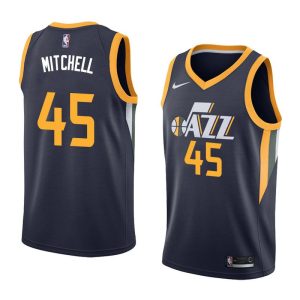 Maillot de basket-ball Donovan Mitchell Utah Jazz 2017-18 # 45 Icon Navy 38529