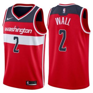 2017-18 John Wall Washington Wizards # 2 Icon Maillot de basket-ball rouge 40648