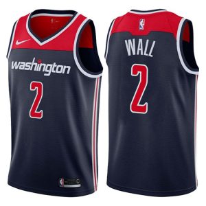 2017-18 John Wall Washington Wizards # 2 Déclaration Maillot de basket-ball marine 40672