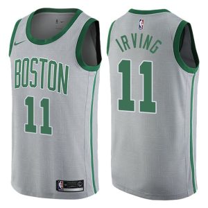 Maillot de basket-ball Kyrie Irving Boston Celtics 2017-18 # 11 City Gris Gris 42008
