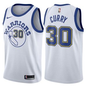 Maillot de basket-ball Stephen Curry Warriors # 30 White Hardwood Classics 2017-18 38573