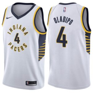 Maillot de basket-ball de l'association Victor Oladipo Indiana Pacers # 4 2017-18 blanc 39966