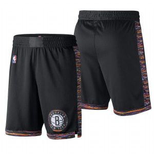 Short de sport 2018-19 Brooklyn Nets Short de ville noir noir 37426