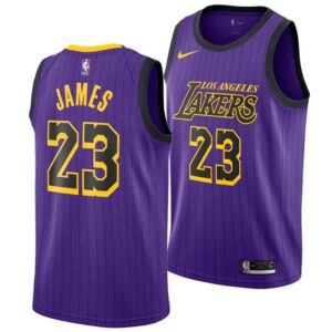 Maillot de basket-ball Lakers LeBron James Purple City Edition 2018-19 37837