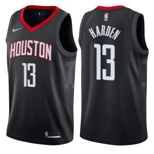 2017-18 James Harden Houston Rockets # 13 Déclaration Maillot de basket-ball noir 44835