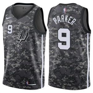 Maillot de basket-ball Tony Parker San Antonio Spurs # 9 City Camo 2017-18 44900