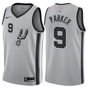 2017-18 Tony Parker San Antonio Spurs # 9 Statement Maillot de basket-ball gris 44892