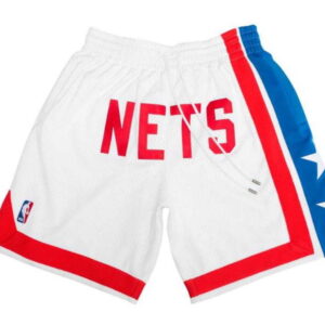 Short de sport 2019 Just Don New Jersey Nets Short Blanc blanc 46431