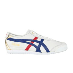 ASICS Mexico 66 Blanc Bleu Rouge Métallique Or D507L 0152