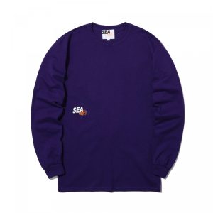 Sweat MADNESS x WIND AND SEA T-shirt imprimé à manches longues Violet violet 47073