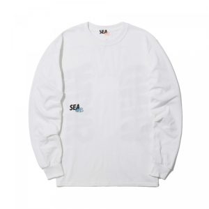 Sweat MADNESS x WIND AND SEA IMPRIMÉ À MANCHES LONGUES TEE Blanc blanc 47086