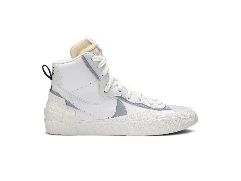 Sacai x NIke Blazer Mid Blanc Gris Baskets BV0072 100