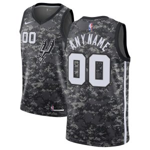 2018-19 San Antonio Spurs Swingman Maillot de basket-ball personnalisé City Edition Noir Crème 54832