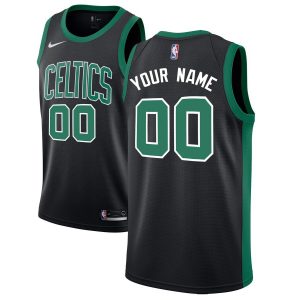 Maillot de basket-ball noir personnalisé Boston Celtics Swingman 2019-20 - Statement Edition marron 52653