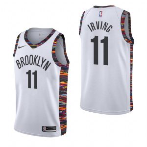 2019-20 Brooklyn Nets Kyrie Irving # 11 Maillot de basket-ball de la ville blanche 52596