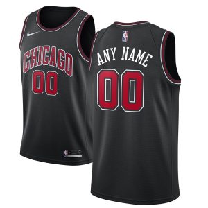Maillot de basket-ball noir Swingman personnalisé des Chicago Bulls 2019-20 - Statement Edition Noir 52815