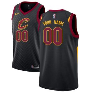 Maillot de basket-ball noir personnalisé Swingman des Cleveland Cavaliers 2019-20 - Statement Brown 52849