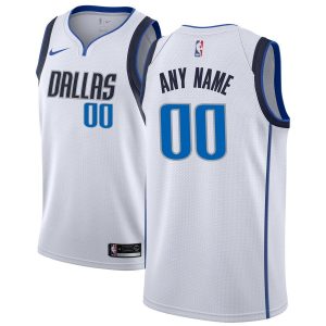Maillot de basket-ball personnalisé Swingman White Association Edition 2019-20 Dallas Mavericks noir 52865