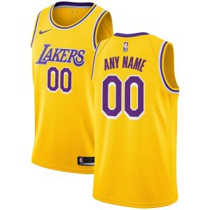 Maillot de basket-ball personnalisé Swingman Gold Icon Edition des Lakers de Los Angeles 2019-20 Blanc 54501