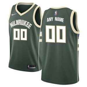 Maillot de basket-ball Milwaukee Bucks Swingman personnalisé édition icône verte 2019-20 blanc 54573