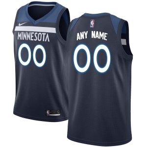 Maillot de basket-ball Swingman Minnesota Timberwolves 2019-20 personnalisé Navy Icon Edition Noir 54590