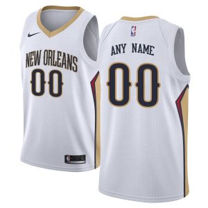 Maillot de basket-ball personnalisé blanc Association Edition Swingman des Pélicans de la Nouvelle-Orléans 2019-20 Vert 54670