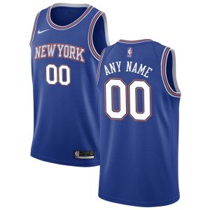 Maillot de basket-ball personnalisé Swingman Blue Statement Edition 2019-20 des New York Knicks bleu 54695