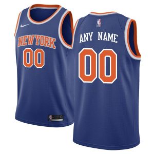 Maillot de basket-ball personnalisé Blue Icon Edition 2019-20 New York Knicks Swingman Blanc 54686