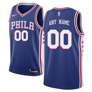 Maillot de basket-ball personnalisé Blue Icon Edition des Philadelphia 76ers Swingman 2019-20 noir 54757