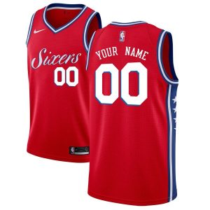 Maillot de basket-ball personnalisé Red Statement Edition des Philadelphia 76ers Swingman 2019-20 Violet 54765