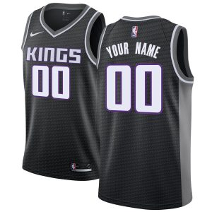 Maillot de basket-ball personnalisé noir Statement Edition des Sacramento Kings Swingman 2019-20 noir 54816