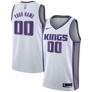 Maillot de basket-ball personnalisé blanc Association Edition Swingman 2019-20 des Sacramento Kings rouge 54824