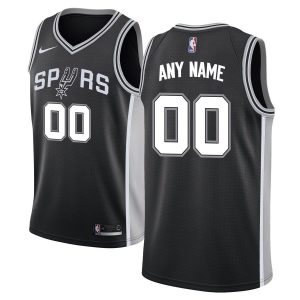 Maillot de basket-ball personnalisé Black Icon Edition 2019-20 San Antonio Spurs Swingman Argent 54842