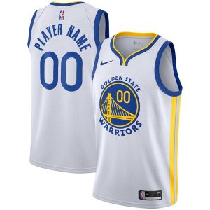 Maillot de basket-ball de l'association blanche Swingman personnalisé Warriors 2019-20 noir 54392