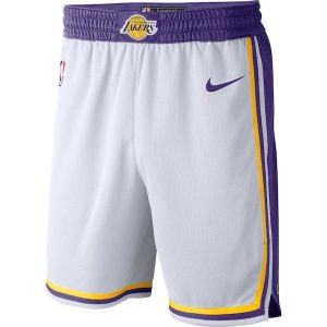 Short de sport 2019-20 Los Angeles Lakers Association Swingman Blanc blanc 55720