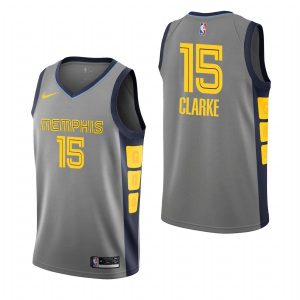 Maillot de basket-ball Memphis Grizzlies Brandon Clarke # 15 Grey City Edition 2019-20 56567