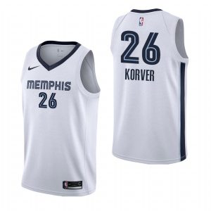 2019-20 Memphis Grizzlies Kyle Korver # 26 Maillot de basket-ball Swingman de l'association blanche 56575
