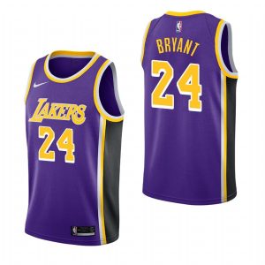 Maillot de basket-ball des Lakers de Los Angeles Kobe Bryant 2018-19 # 24 Déclaration Violet 61816