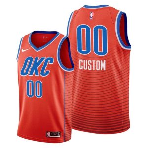 Maillot de basket-ball de déclaration orange personnalisé 2019-20 Oklahoma City Thunder 61489