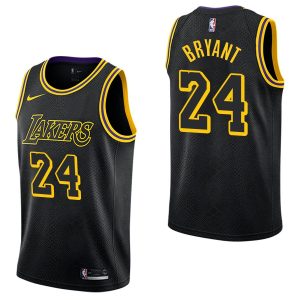 Los Angeles Lakers Kobe Bryant #24 City Black Retraite Maillot de basket-ball Tang 61809
