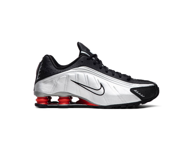 Nike Shox R4 Noir Métallique Argent 2018 BV1111 008