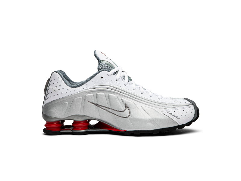 Nike Shox R4 Argent Métallisé Comet Rouge 2018 BV1111 100