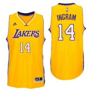 2016 Brandon Ingram LA Lakers # 14 NBA Draft Home Maillot de basket-ball doré 62161