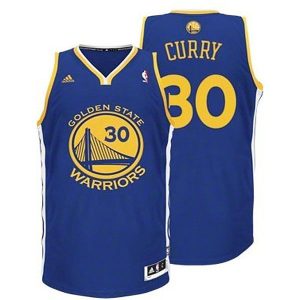 Maillot de basket-ball adidas Stephen Curry Youth Warriors # 30 Revolution 30 Swingman Road Bleu 62123