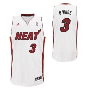 Maillot de basket-ball blanc adidas Miami Heat #3 Dwyane Wade 61964
