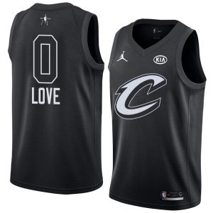 Maillot de basket-ball 2018 All-Star Cavaliers Kevin Love #0 maillot Swingman noir 63596