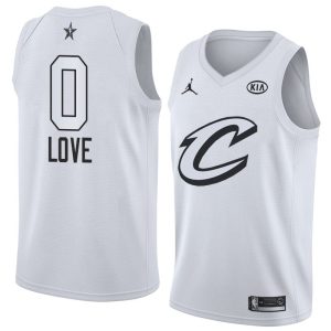 Maillot de basket-ball 2018 All-Star Cavaliers Kevin Love #0 blanc Swingman maillot 63824